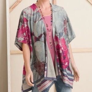 NWOT Chico's Open Front Kimono‎ Multicolor Size L/XL